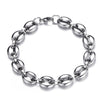 8MM 11MM 13MM Coffee bean Chain Charm Jewelry Men's Bracelet  Stainless Steel Chain Bangle Jewelry M03