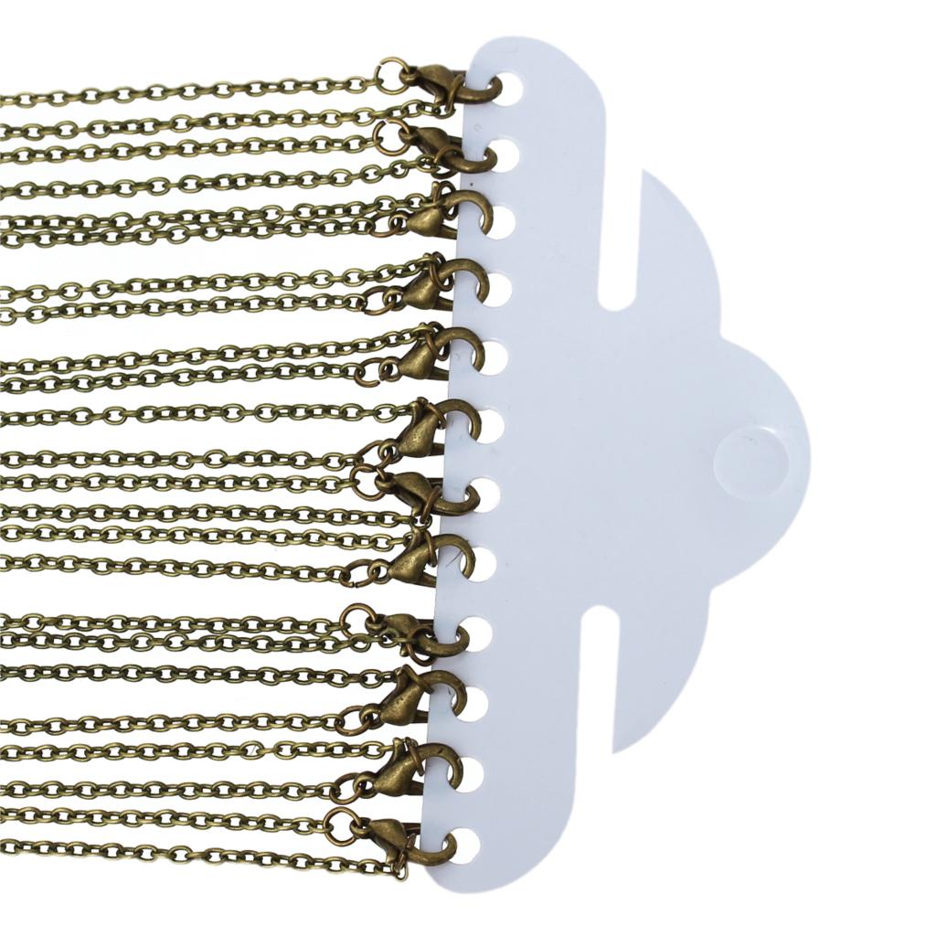8SEASONS Jewelry Necklace Antique Bronze Cable Chains Lead And Nickel Safe Lobster Clasp Sweater Chain DIY For Women 62cm 12 Pcs
