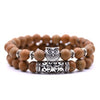 8mm 16 Colors 2Pcs/set Owl Lava Stone Bracelet Set Tiger Eyes Stone Bracelet Homme Couple Charms Friends Bracelets & Bangles