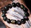 8mm-18mm Natural Colorful Obsidian Beads Bracelet Fine GemStone Beaded Bracelet For Men&woman Gifts Drop Shipping