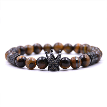 8mm 5 colors Tiger Eye Stone Natural Bracelet Men Women Homme Heren Beads Charms Bracelets For Man 2020