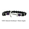 8mm Anker Anchor Bracelet Natural Amethyst Bracelets For Women Femme Lava Stone Bracelet Stone Pierre Naturelle