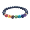 8mm Beads Lava Rock 7 Chakra Healing Balance Bracelet for Men Women Reiki Prayer Stone Yoga Chakra Bracelet Pulseras Mujer