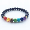 8mm Beads Lava Rock 7 Chakra Healing Balance Bracelet for Men Women Reiki Prayer Stone Yoga Chakra Bracelet Pulseras Mujer