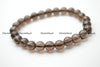 8mm Matte Natural Smoky Quartz Faceted or Smooth Stone Round Beads Elastic Line Bracelets Fashion Woman Jewelry