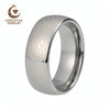 8mm Men's or Ladies Plain Domed Tungsten Carbide Ring Wedding Band with Laser Engraved Knot Design