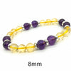 8mm Natural Aquamarine Bead Bracelet Women 925 Silver Charms Citrine Beads Bracelet Ladies Amethyst Natural Stone Bracelet Femme