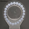 8mm Natural Blue Lance Agate Smooth Stone Round Beads Elastic Line Bracelets Fashion Woman Jewelry