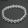 8mm Natural Clear Crystal Stone Round Beads Elastic Line Beaded Bracelets Woman Jewelry
