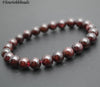 8mm Natural Garnet Stone Round Beads Elastic Line Beaded Bracelets Fashion Woman Jewelry