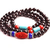8mm Natural Gemstone beaded Bracelets Tibetan Buddhist Muti-Layer Prayer Bead Bracelet Gourd Mala Prayer Bracelet for Meditation