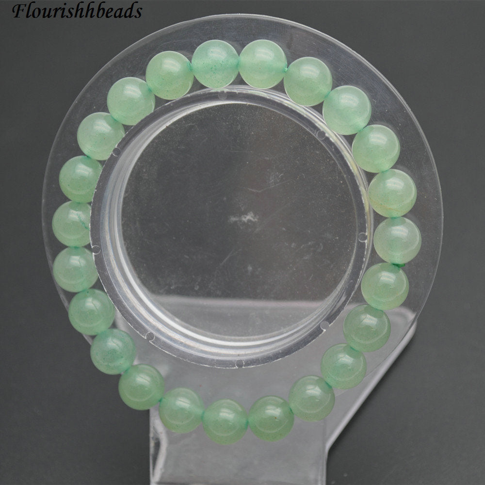 8mm Natural Green Aventurine Stone Gemstone Round Beads Elastic Line Bracelets Fashion Woman Jewelry