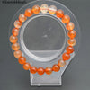 8mm Natural Red Carnelian Agate Stone Round Beads Elastic Line Beaded Bracelets Woman Jewelry