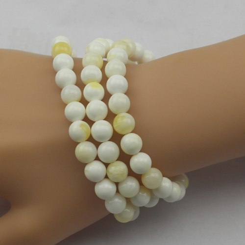 8mm Natural Tridacna Shell Bracelet Prayer Buddha Mala Bracelet Necklace The Seven Treasures Of Buddhism   !