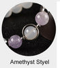 8mm Natural White Agate Bracelet Aquamarine 925 Silver Crystals Bracelet Strawberry Stone Bracelets For Women Bayan Bileklik