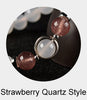 8mm Natural White Agate Bracelet Aquamarine 925 Silver Crystals Bracelet Strawberry Stone Bracelets For Women Bayan Bileklik
