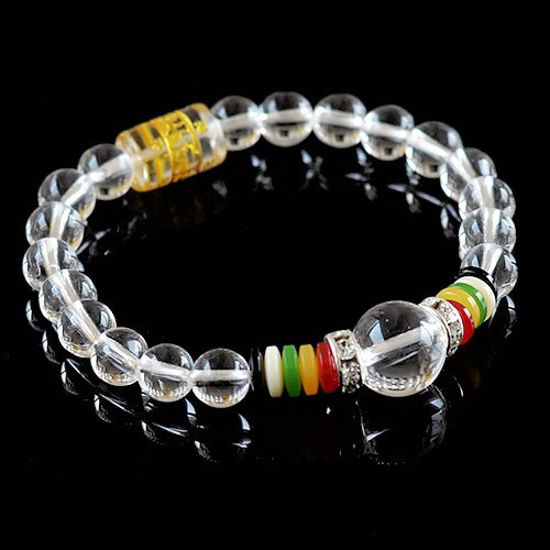 8mm Natural White Crystal Beaded Bracelets, Fine Gemstone Beads Bracelets Jewelry For women Gifts with certificate Drop Shipping