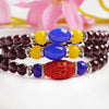 8mm Natural gemstone beads Tibetan Buddhist Muti-layer Prayer Beads Gourd mala Prayer Bracelet for Meditation