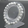 8mm White Howlite Turquoise Stone Round Beads Elastic Line Bracelets Fashion Woman Jewelry