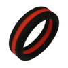 8mm Wide 2.5mm Thickness Finger Ring Sports Wedding Silicone Ring Three Layered Fitness Environmental 7-13 US Size