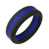 8mm Wide 2.5mm Thickness Finger Ring Sports Wedding Silicone Ring Three Layered Fitness Environmental 7-13 US Size