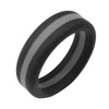 8mm Wide 2.5mm Thickness Finger Ring Sports Wedding Silicone Ring Three Layered Fitness Environmental 7-13 US Size