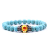 8mm Women Chakra Bracelet Male Tiger Eye Natural Lava Stone Bracelet Femme Armband Heren Set Men Couple Bracelets Beads Charms