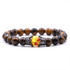 8mm Women Chakra Bracelet Male Tiger Eye Natural Lava Stone Bracelet Femme Armband Heren Set Men Couple Bracelets Beads Charms