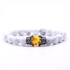 8mm Women Chakra Bracelet Male Tiger Eye Natural Lava Stone Bracelet Femme Armband Heren Set Men Couple Bracelets Beads Charms