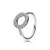 9 Style Silver Ring Charms Hollow Love Heart Big Crystal Rings For Women Jewelry