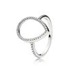 9 Style Silver Ring Charms Hollow Love Heart Big Crystal Rings For Women Jewelry