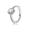 9 Style Silver Ring Charms Love Heart Big Crystal Rings For Women Jewelry
