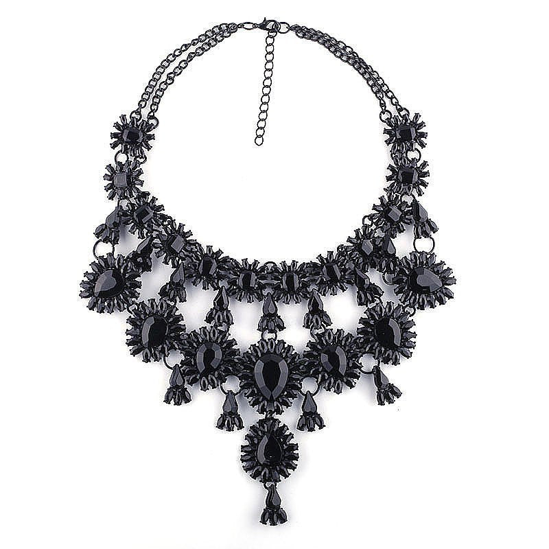 9 colors good quality fashion vintage brand necklace collar choker Necklaces & Pendants maxi statement bib necklace