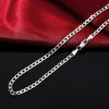 925 Silver Colour 4mm Cuba Chain Women Necklace 16-30 Inch Jewelry 2022 Trend Accessories  GaaBou Jewellery