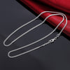 925 Silver Colour Necklaces For Women 16/18/20/22/24/26/28/30 Inch Chain  Designer Jewelry Accessories  GaaBou