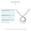 925 Silver Double Round Circle Multilayers Necklace For Women Silver Necklaces Jewelry