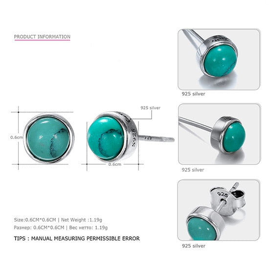 925 Silver Earrings Jewel Earrings Turquoise Party Elegant Fashion Trend Gift Wholesale Simple Best Gift You Me