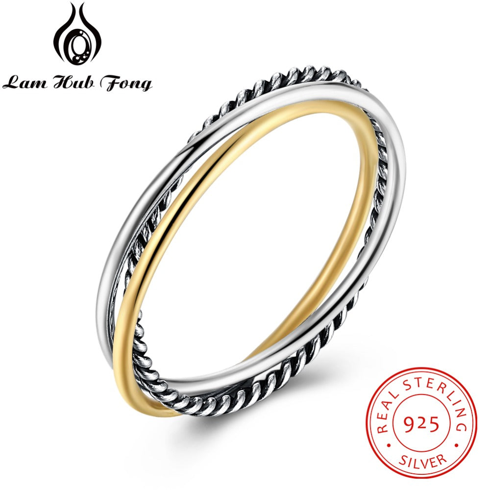 925 Silver Female Rings For Women Triple Stackable Ring Wedding 925 Sterling Silver Jewelry Gift For Her ( RI103545)
