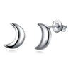 925 Silver Half Moon Shape Women Earrings Lady Ear Stud Ear-Ring Party Wedding Ear Decorative Ornament Valentine's D Gift