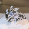 925 Silver Handmade Eternity Promise Crystal Ring AAA Cz Zircon Engagement Wedding Band Rings for Women Men Finger Party Jewelry