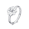 925 Silver Ring Charm Flower Heart Lock Butterfly Leaf CZ Finger Rings For Women Jewelry
