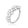 925 Silver Ring Charm Flower Heart Lock Butterfly Leaf CZ Finger Rings For Women Jewelry