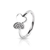 925 Silver Ring Charm Flower Heart Lock Butterfly Leaf CZ Finger Rings For Women Jewelry