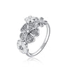 925 Silver Ring Charm Flower Heart Lock Butterfly Leaf CZ Finger Rings For Women Jewelry