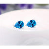925 Silver Stud earrings for women Blue Crystal Rhinestone silver 925 jewelry boucle d oreille charms Earrings Fine Jewelry