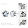 925 Silver Zircon Earrings White Round Earrings Party Trendy Fashion Women Simple Wedding Elegant Wholesale You Me