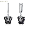 925 Silver ceramics butterfly drop earrings for woman trendy fashion fine jewelry
