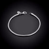 925 Stamp Silver Color 3mm Snake Bone Girl Bracelets  Bracelet &amp; Bangle Jewelry Women Bracelets Jewelry Christmas