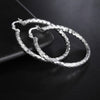 925 Stamp Silver Color 40MM Big Hoop Earrings For Women Round Circle Earrings Gifts Party  Jewelry Christmas GaaBou
