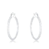 925 Stamp Silver Color 40MM Big Hoop Earrings For Women Round Circle Earrings Gifts Party  Jewelry Christmas GaaBou